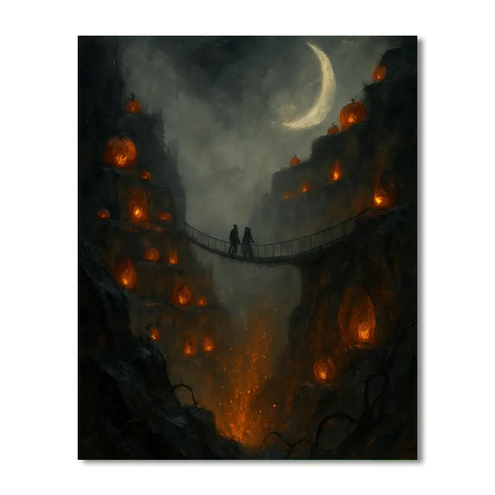 Pumpkin Quarry Crescent Number painting