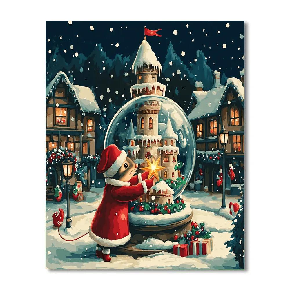 Castle Snowglobe Magic paint by number