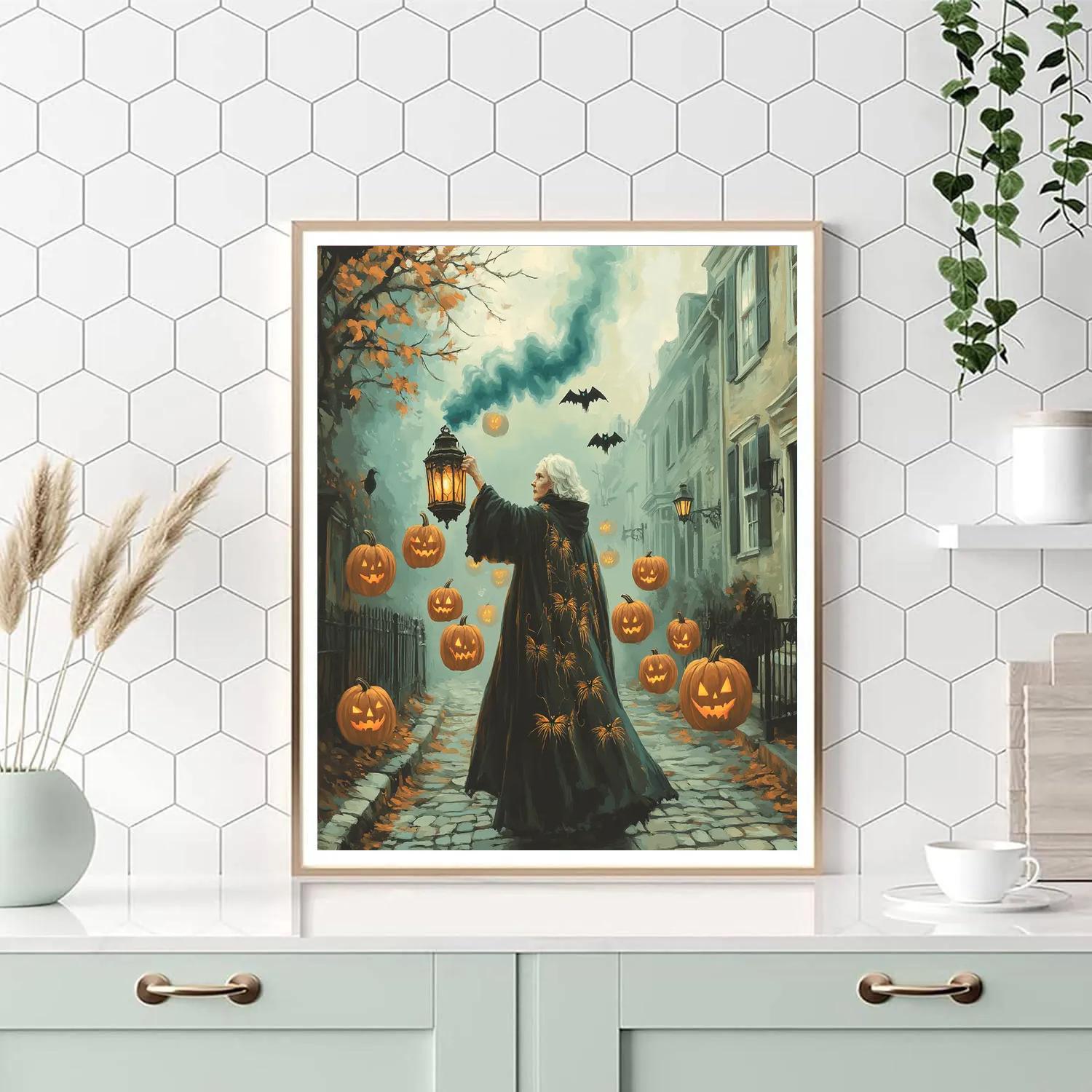 Haunted Lantern Procession Paint by numbers kits