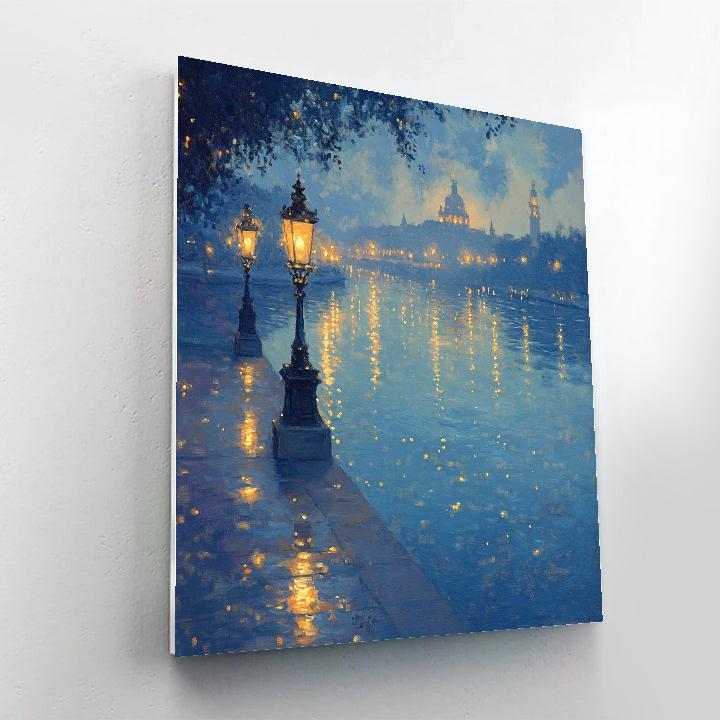 Claude Monet Inspired Citylights At Dusk Paint by numbers kits