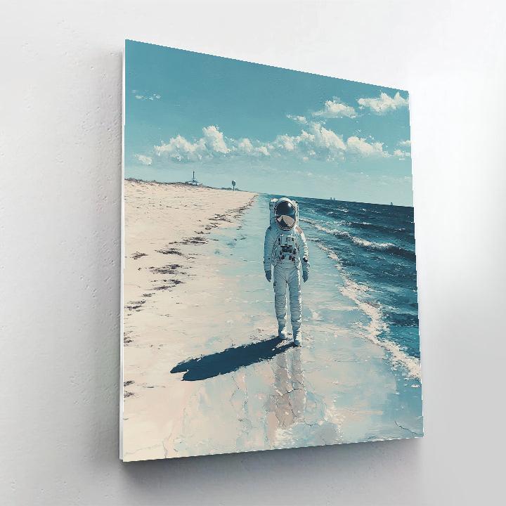 Salvador Dali Inspired Astronaut On Shoreline Paint by numbers kits
