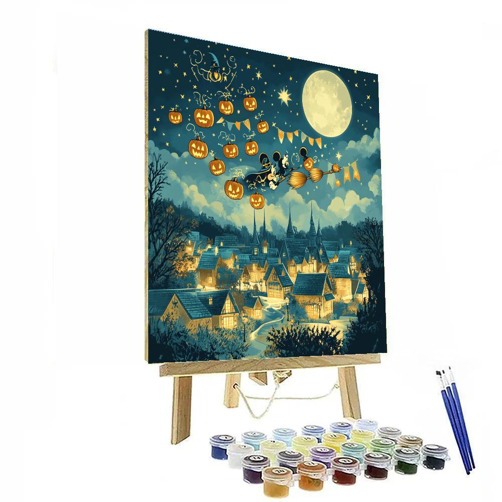 Sorcerer Mickey And The Moonlight Broom Brigade paint by number