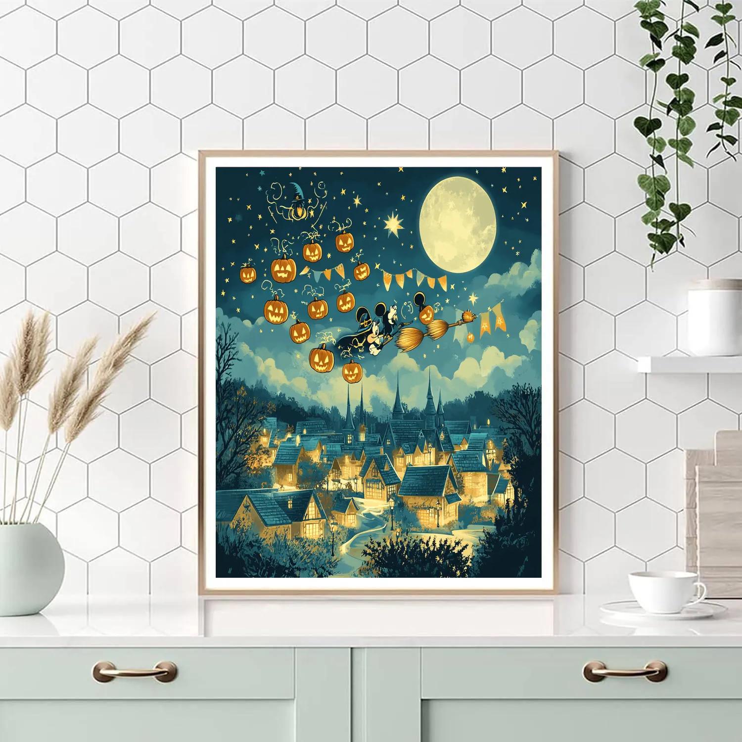 Sorcerer Mickey And The Moonlight Broom Brigade paint by number