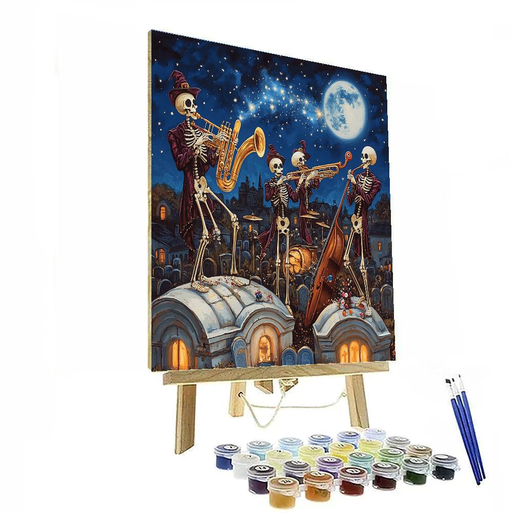 Graveyard Jazz Band Halloween Edition Numbered painting kits