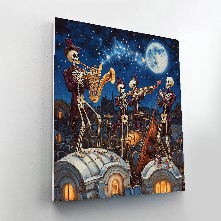 Graveyard Jazz Band Halloween Edition Numbered painting kits