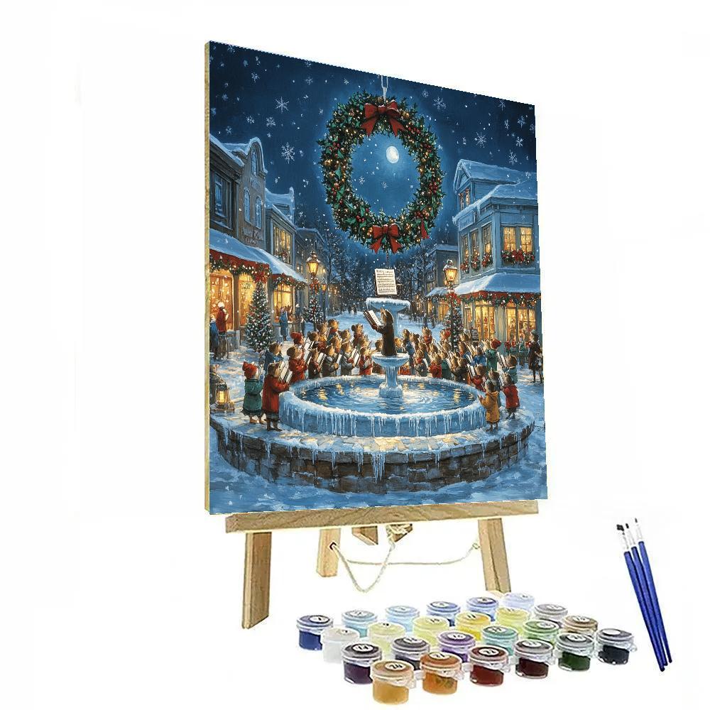 Starlit Carol By The Frozen Fountain Painting by numbers kit