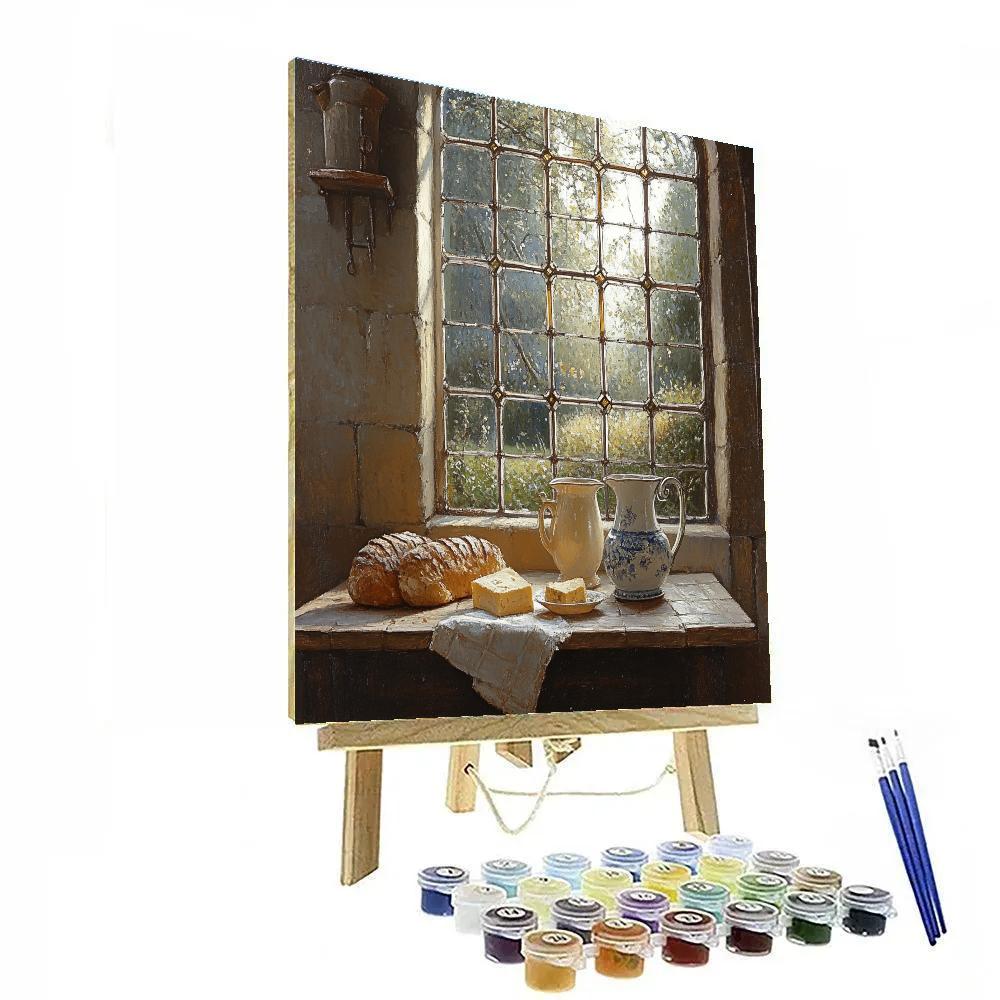 Vermeer Inspired Quiet Kitchen Interior paint by number