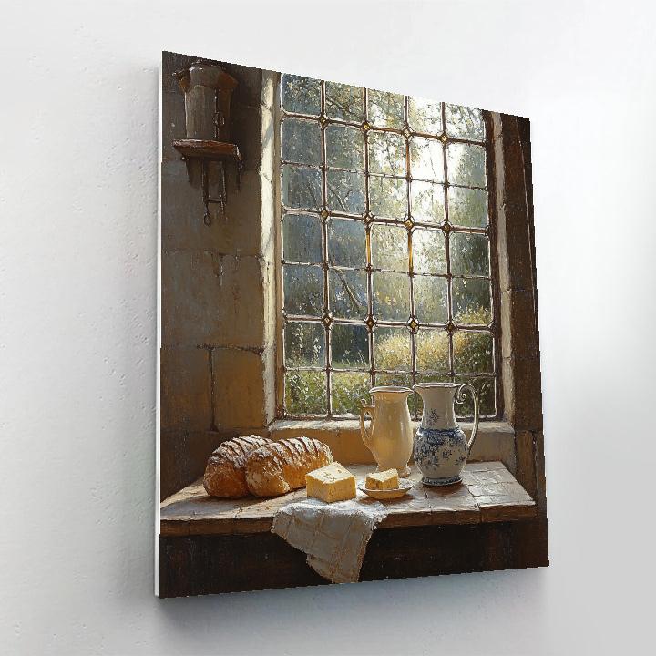 Vermeer Inspired Quiet Kitchen Interior paint by number