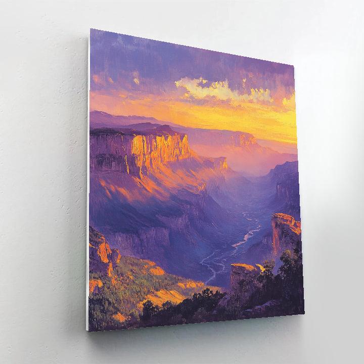 Turner Inspired Mountain Sunset painting number kit