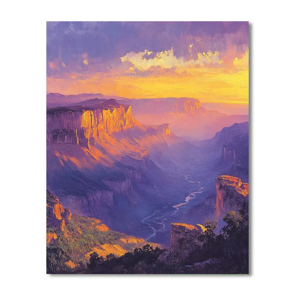 Turner Inspired Mountain Sunset painting number kit