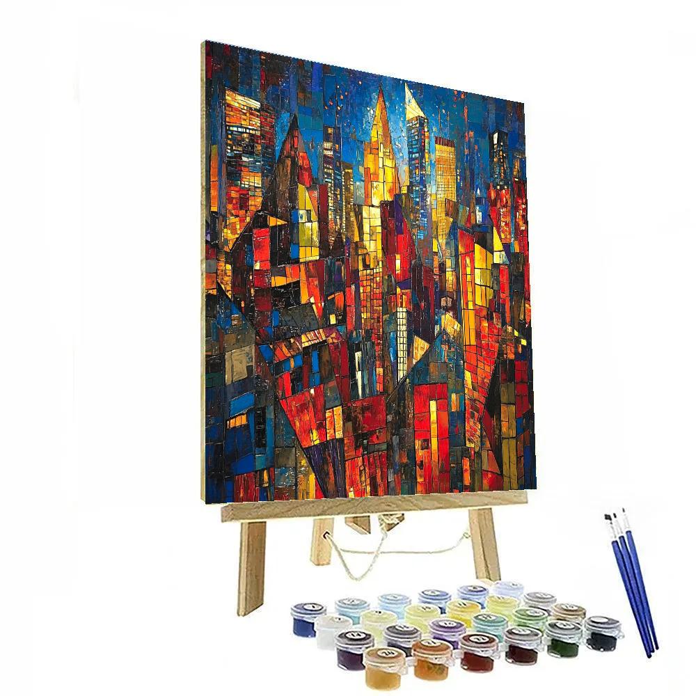 Picasso Inspired Abstract Citylights Paint by numbers kits