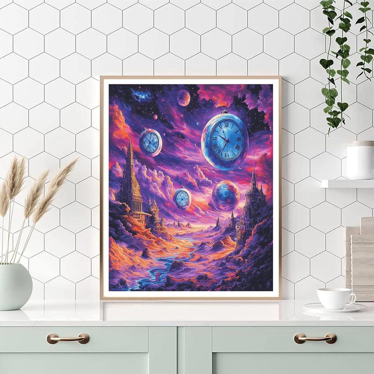 Salvador Dali Inspired Cosmic Time Dream Numbered painting kits