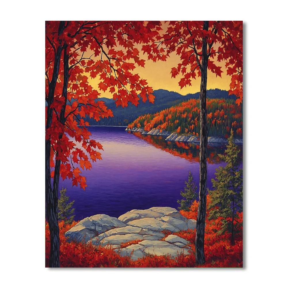 A.Y. Jackson Inspired Autumn Maples Painting by numbers kit