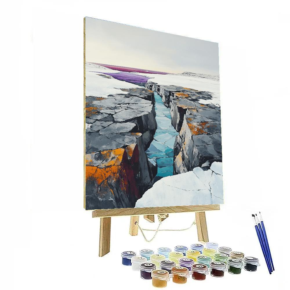 A.Y. Jackson Inspired Arctic Rock Symphony paint by number