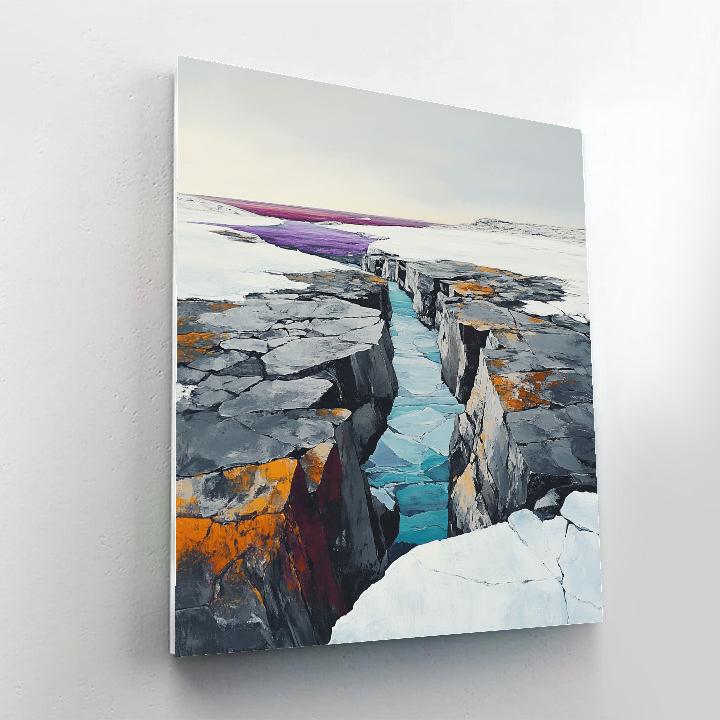 A.Y. Jackson Inspired Arctic Rock Symphony paint by number