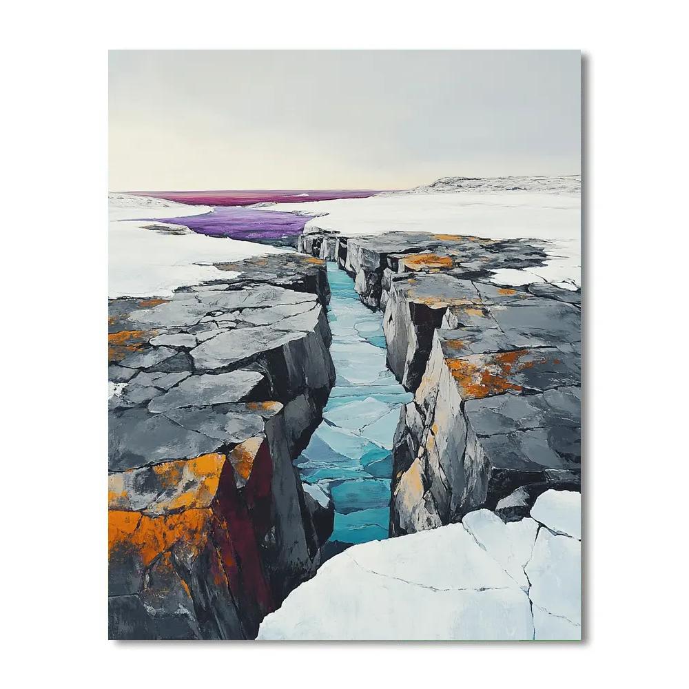 A.Y. Jackson Inspired Arctic Rock Symphony paint by number