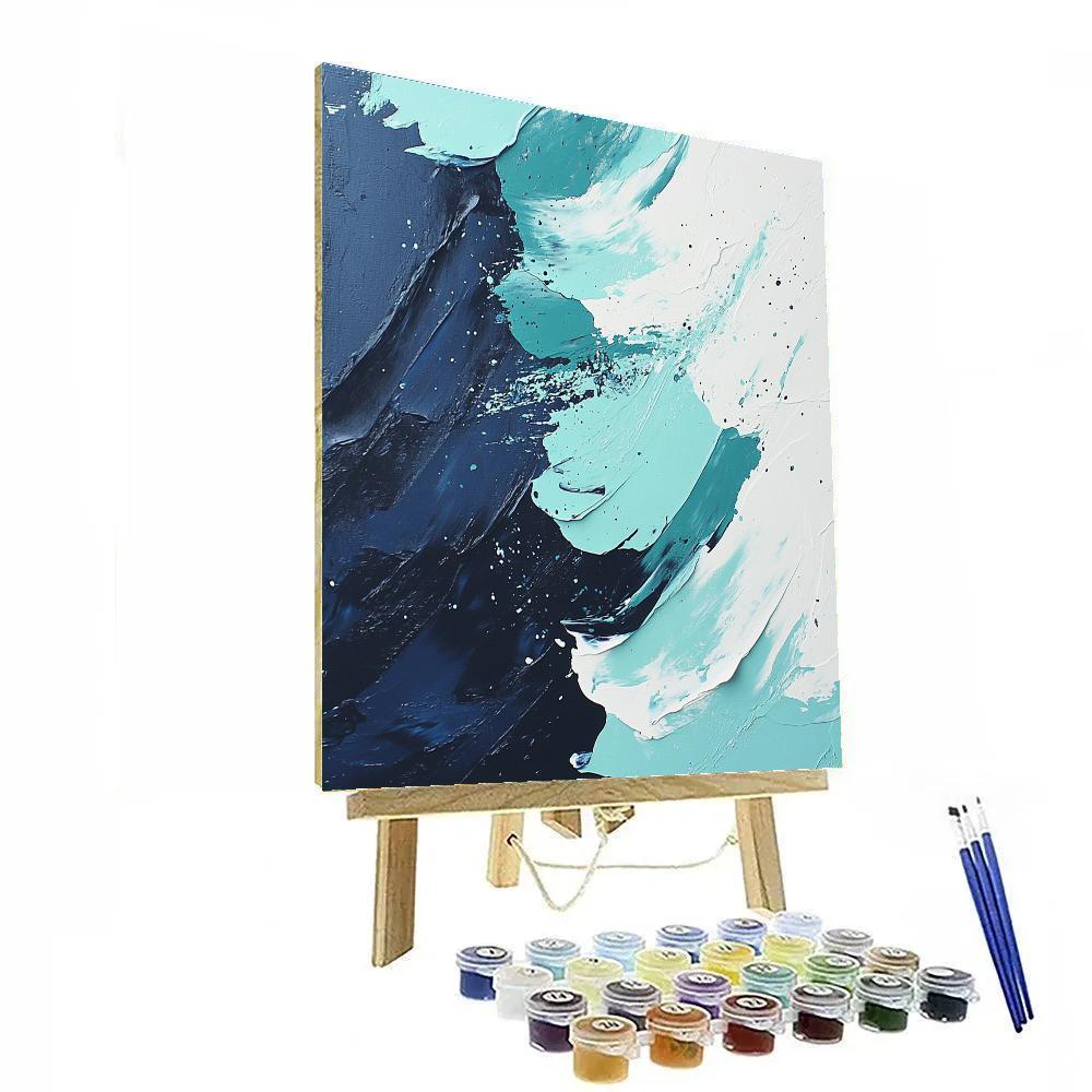 Jackson Pollock Inspired Oceanic Rhythm Paint by numbers art