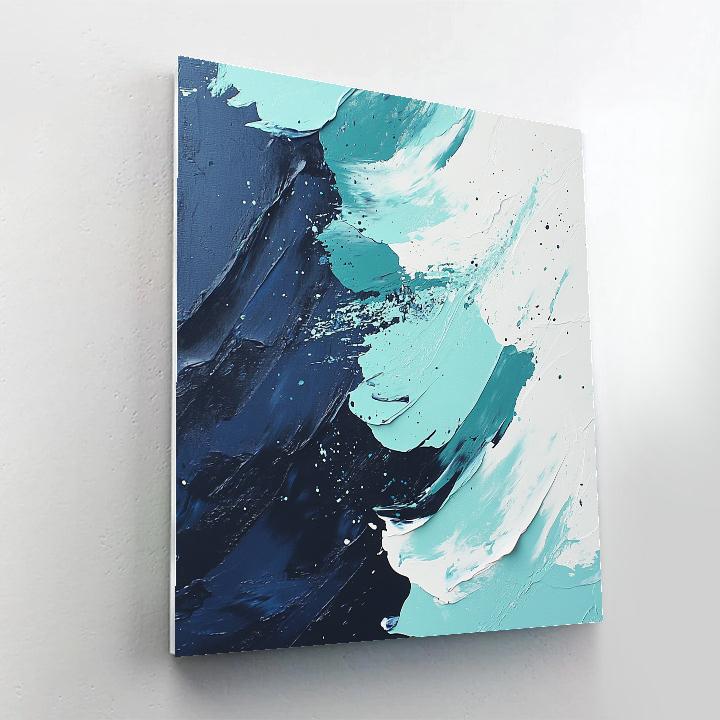 Jackson Pollock Inspired Oceanic Rhythm Paint by numbers art