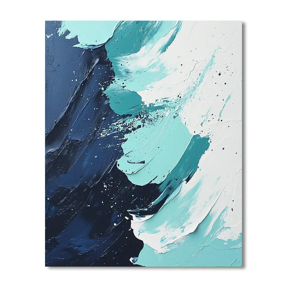 Jackson Pollock Inspired Oceanic Rhythm Paint by numbers art