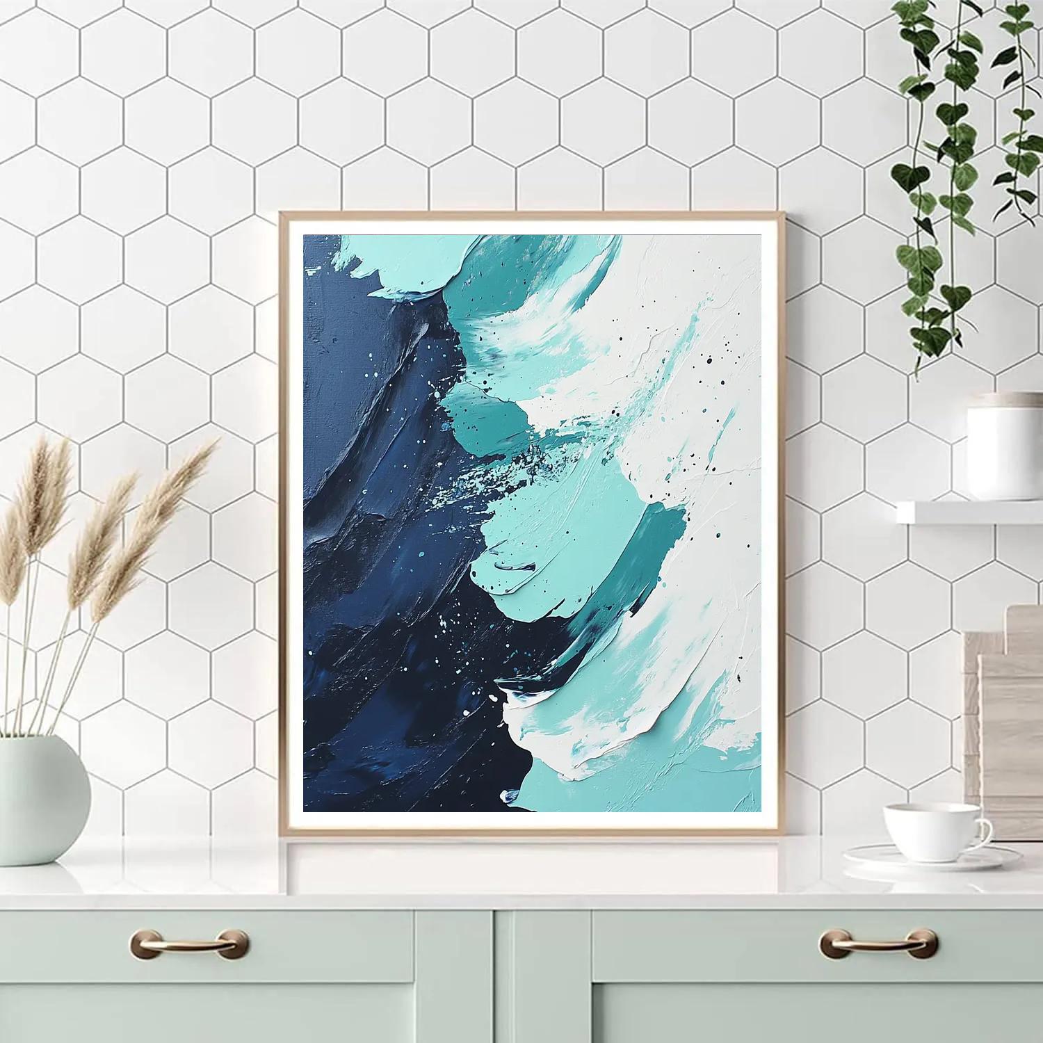 Jackson Pollock Inspired Oceanic Rhythm Paint by numbers art