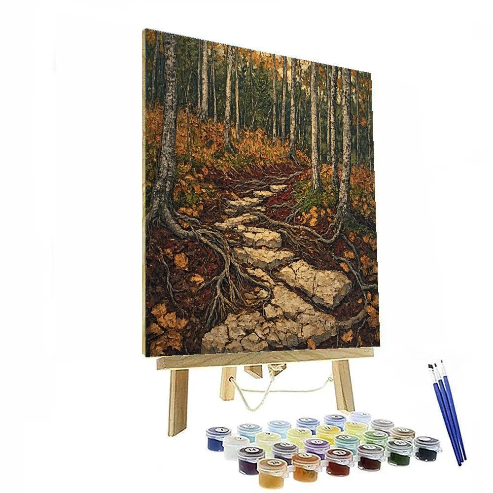 Arthur Lismer Inspired Tangled Roots And Forest Undergrowth Study Paint by numbers kits