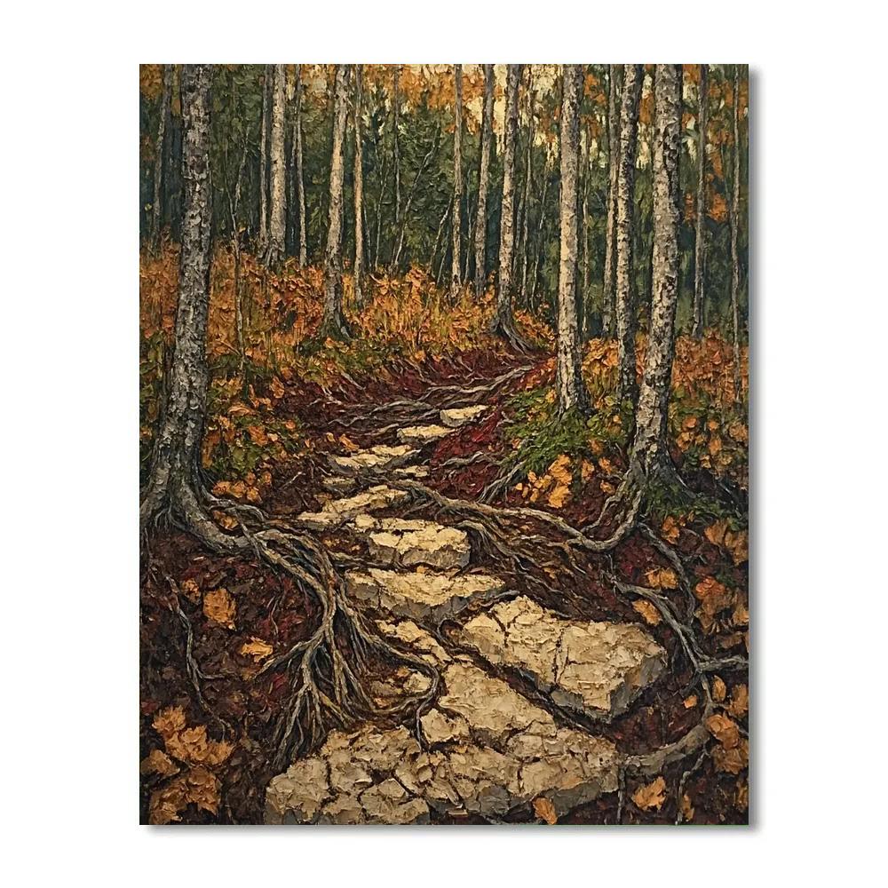 Arthur Lismer Inspired Tangled Roots And Forest Undergrowth Study Paint by numbers kits