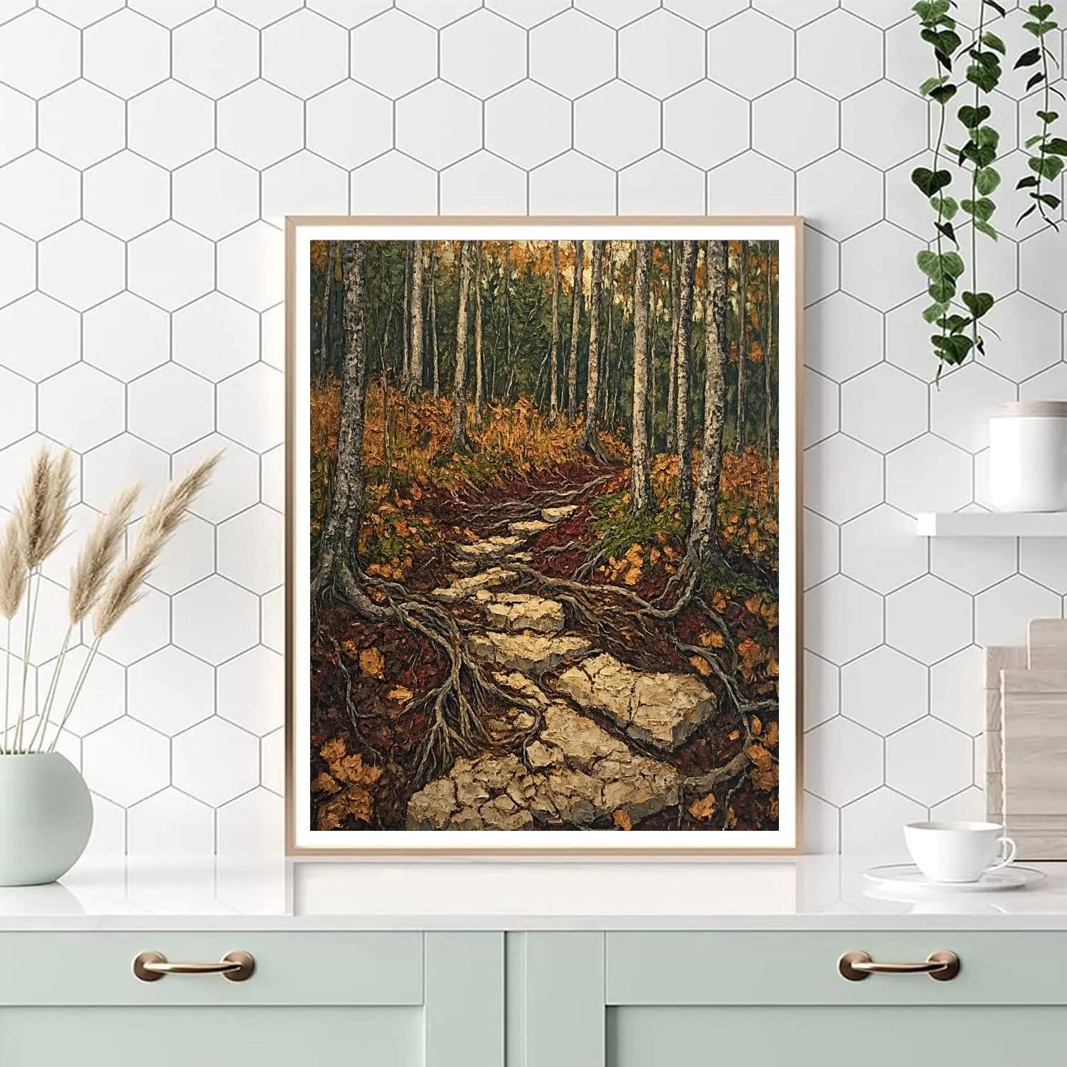 Arthur Lismer Inspired Tangled Roots And Forest Undergrowth Study Paint by numbers kits