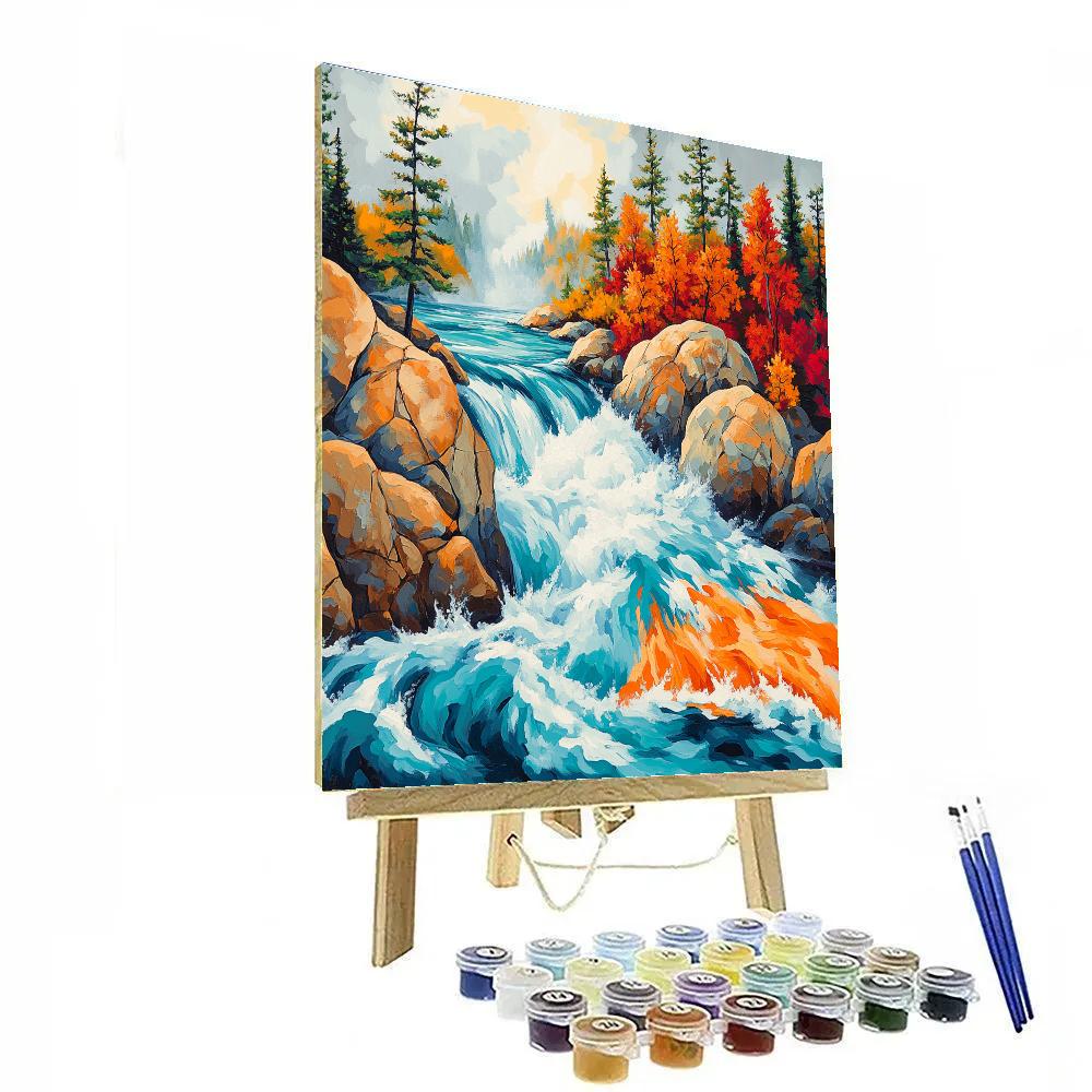 A.Y. Jackson Inspired Algoma Rapids Panorama Paint by numbers kits