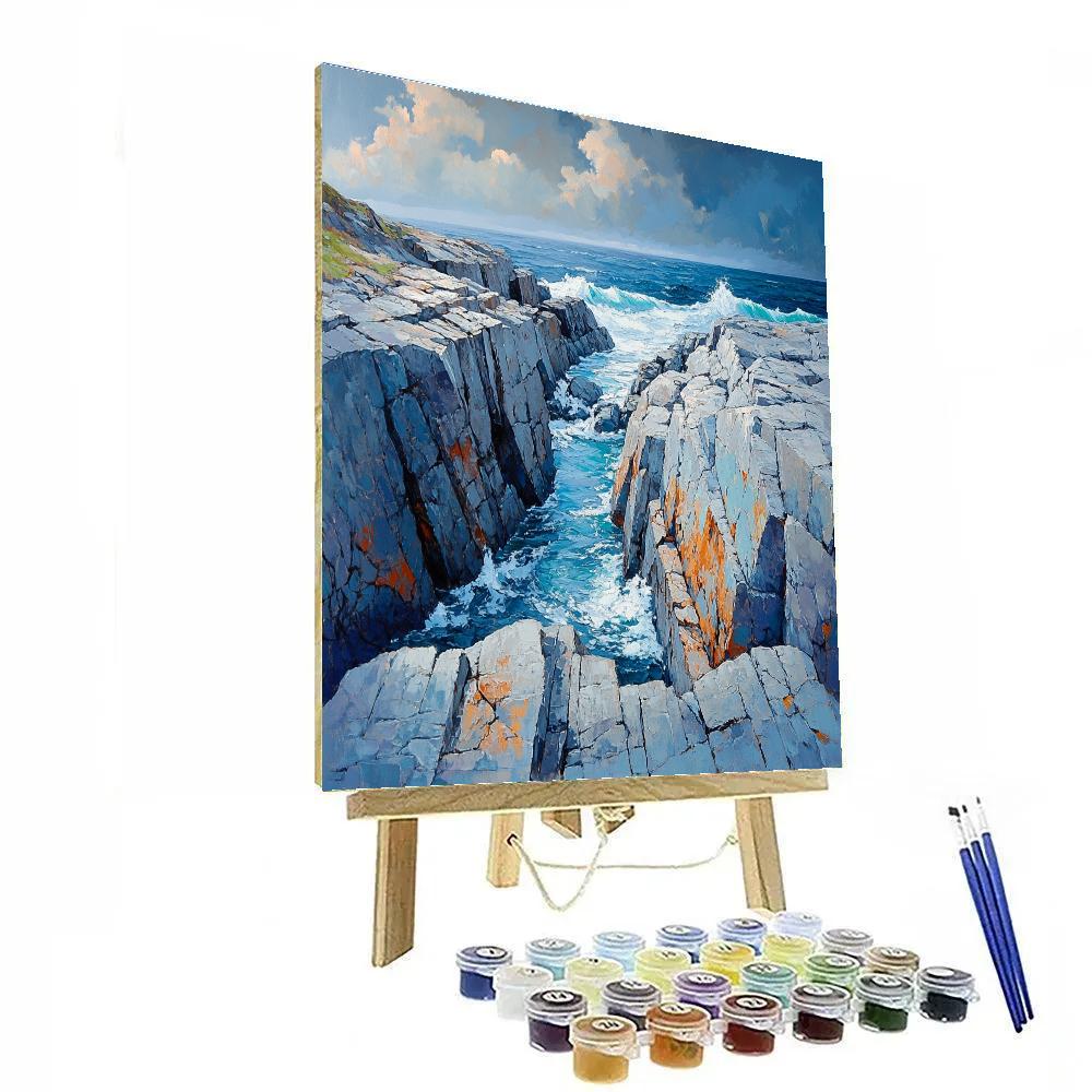Arthur Lismer Inspired Sculptural Rock Channels And Roiling Sky Paint by numbers kits