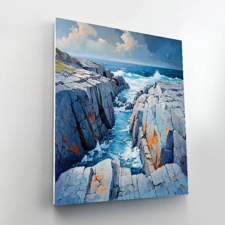 Arthur Lismer Inspired Sculptural Rock Channels And Roiling Sky Paint by numbers kits