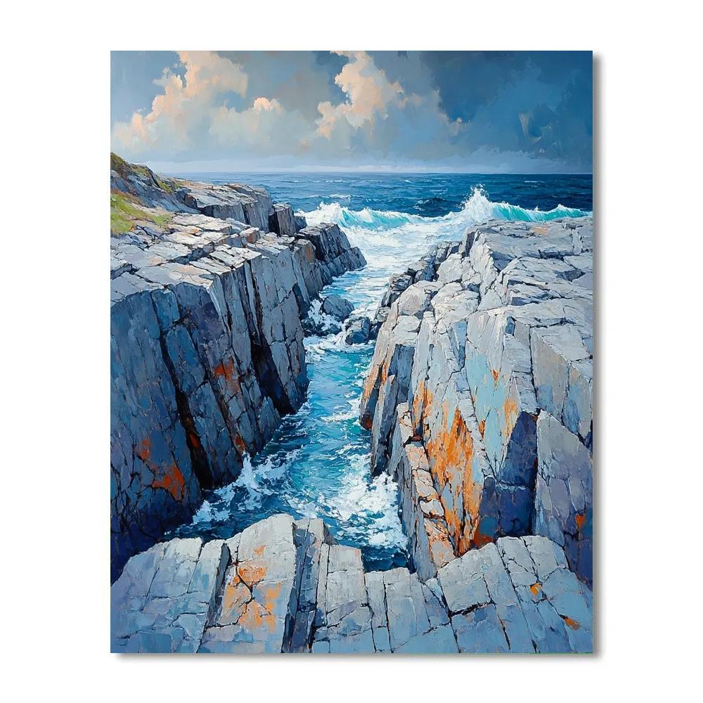 Arthur Lismer Inspired Sculptural Rock Channels And Roiling Sky Paint by numbers kits