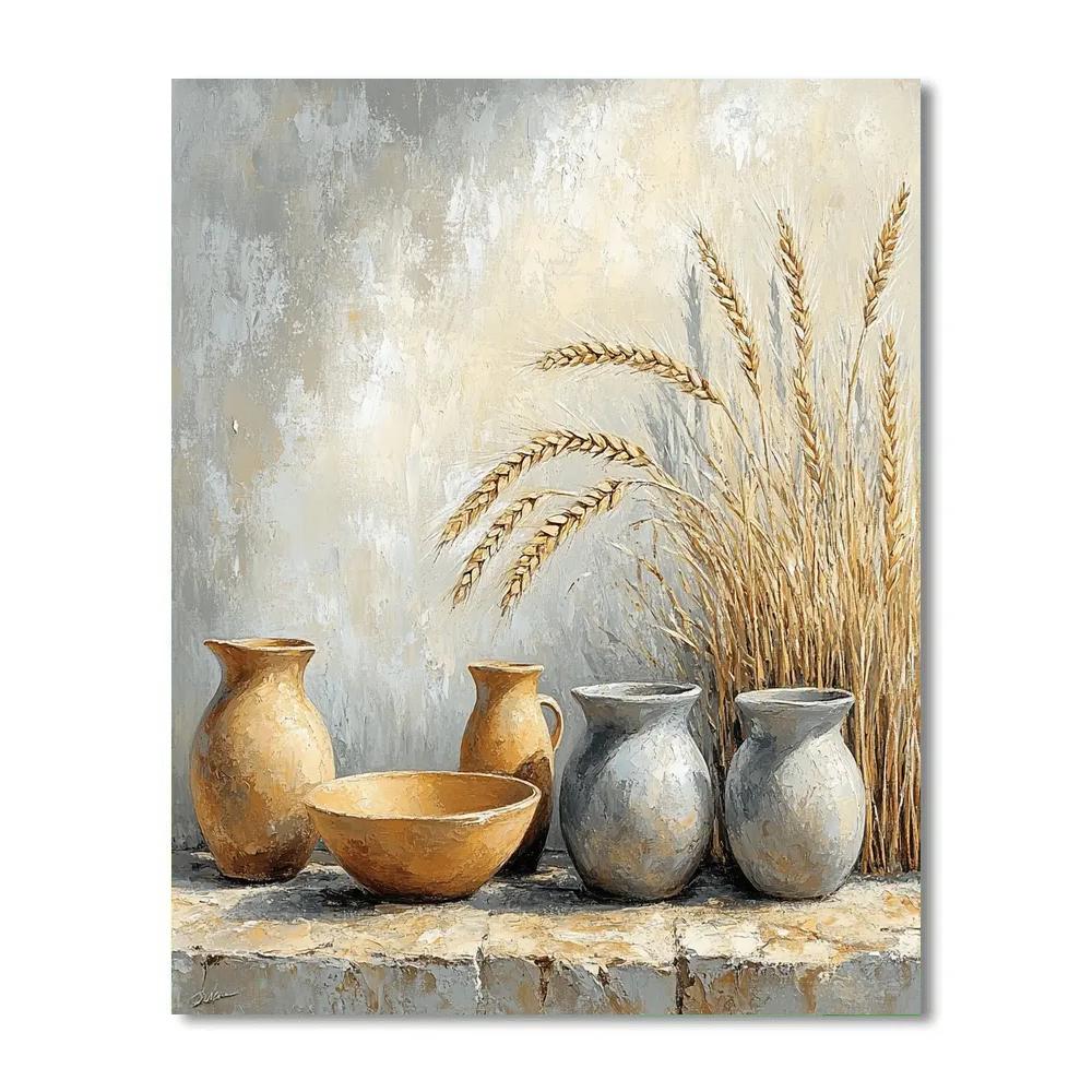 Diego Velázquez Inspired Earthenware And Wheat Sheaves Paint by numbers kits