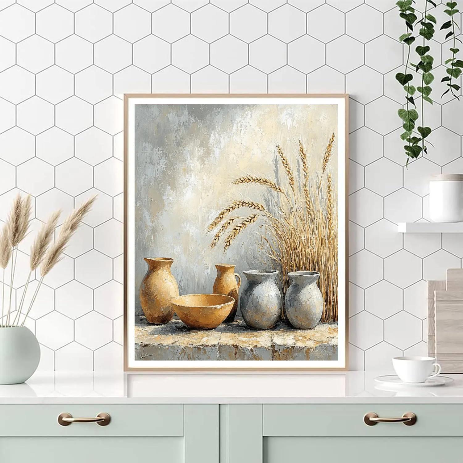 Diego Velázquez Inspired Earthenware And Wheat Sheaves Paint by numbers kits