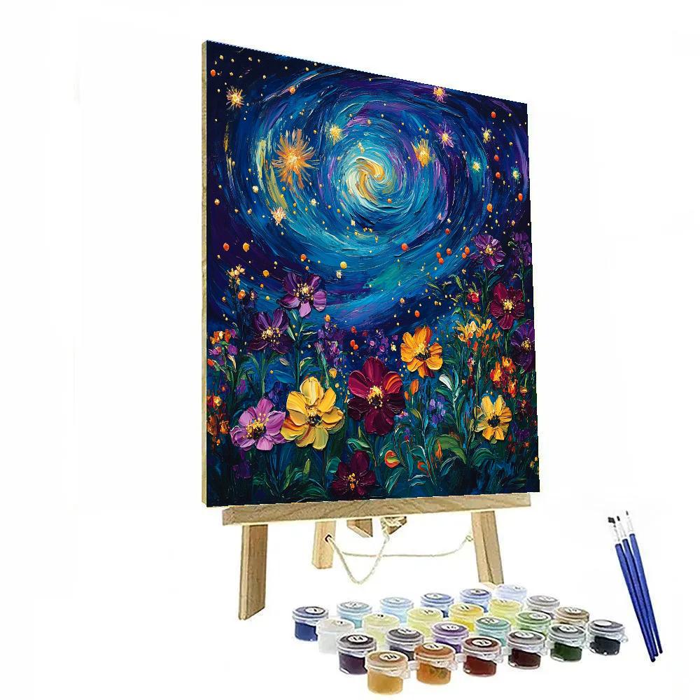 Van Gogh Inspired Starry Garden Numbered painting kits