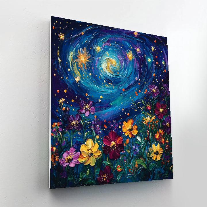 Van Gogh Inspired Starry Garden Numbered painting kits