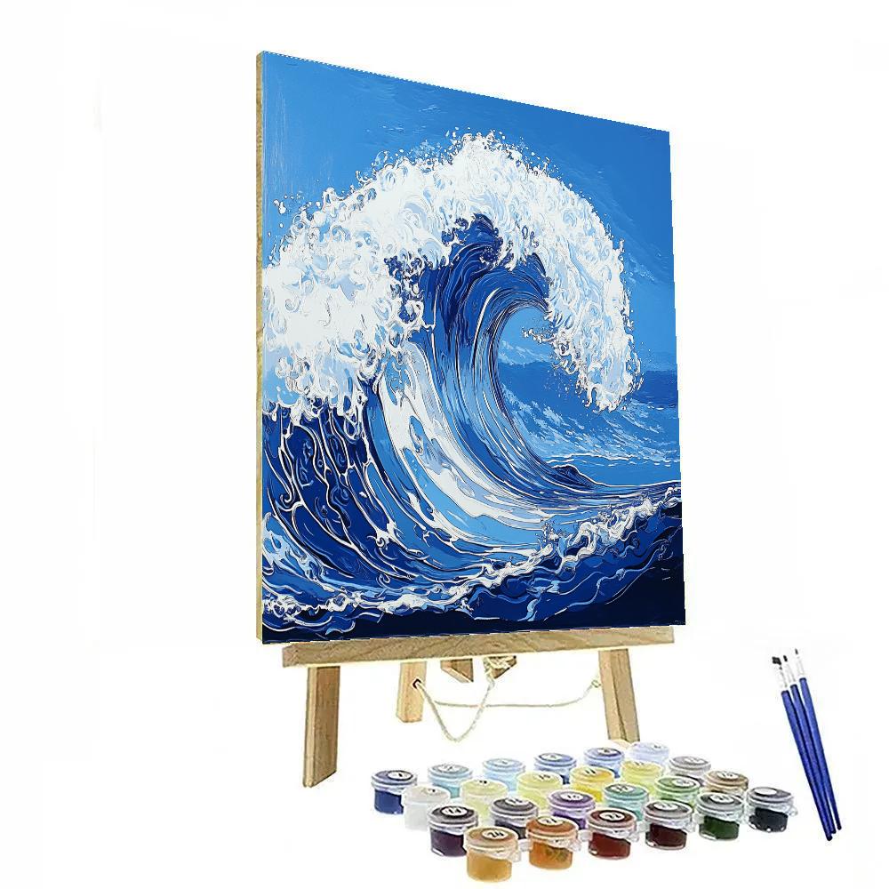 Hokusai Inspired Ocean Wave Numbered painting kits