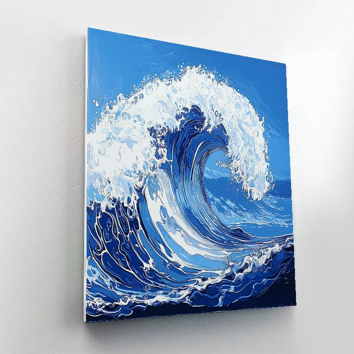 Hokusai Inspired Ocean Wave Numbered painting kits
