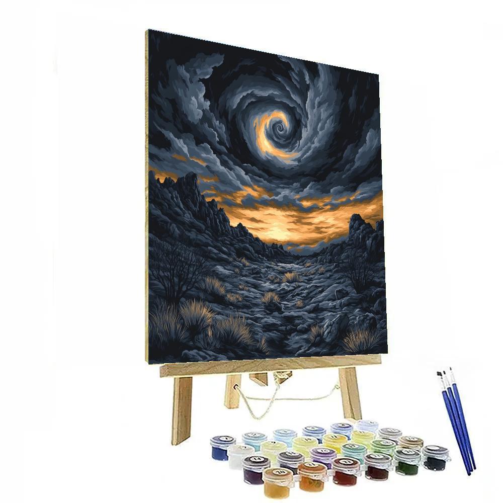 Francisco Goya Inspired Twilight Desolation On Rocky Moor paint by numbers