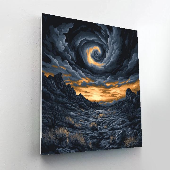 Francisco Goya Inspired Twilight Desolation On Rocky Moor paint by numbers