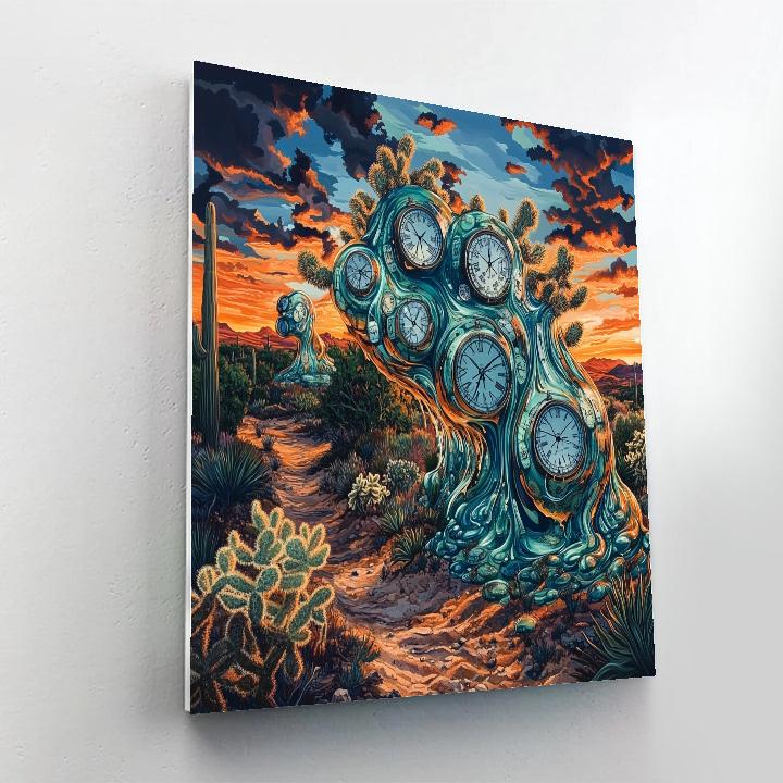Dali Inspired Surreal Desert paint by numbers