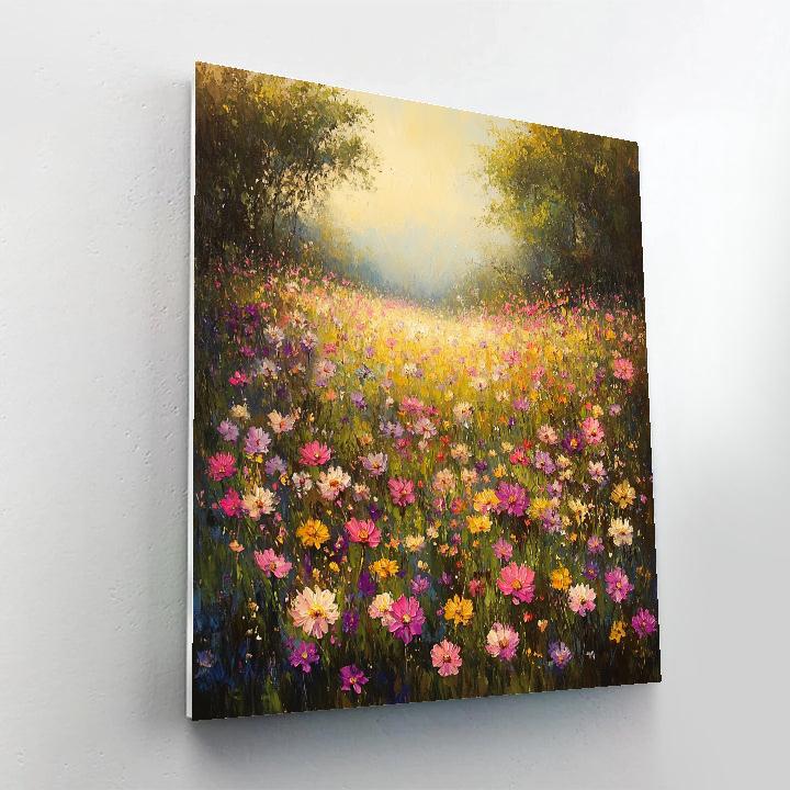 Monet Inspired Flower Fields paint by numbers