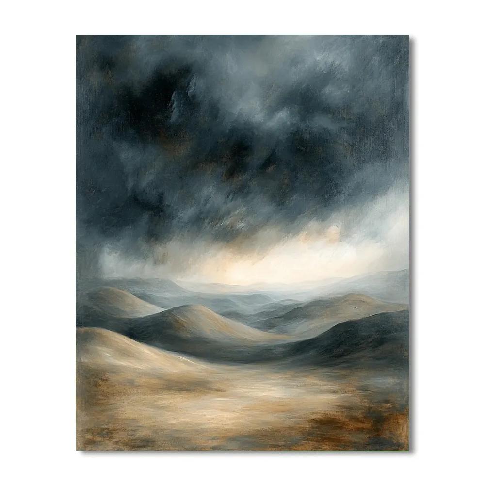 Francisco Goya Inspired Ashen Hills Beneath Tempest Skies paint by numbers