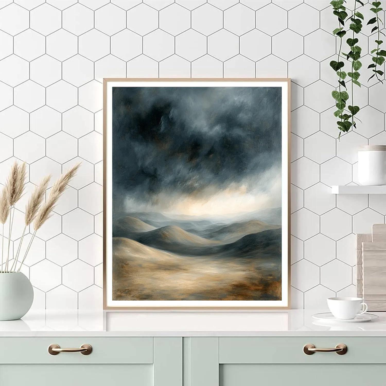Francisco Goya Inspired Ashen Hills Beneath Tempest Skies paint by numbers