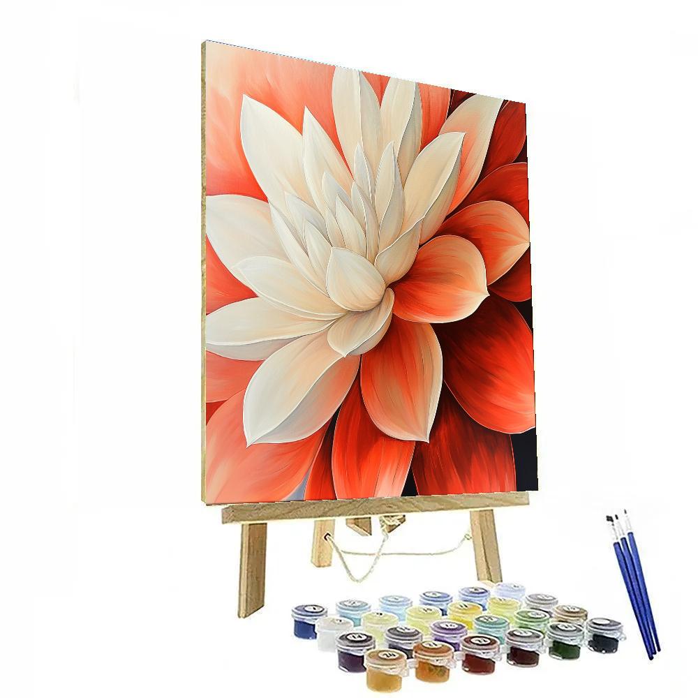 Georgia O’Keeffe Inspired Monumental Crimson Petal paint by color