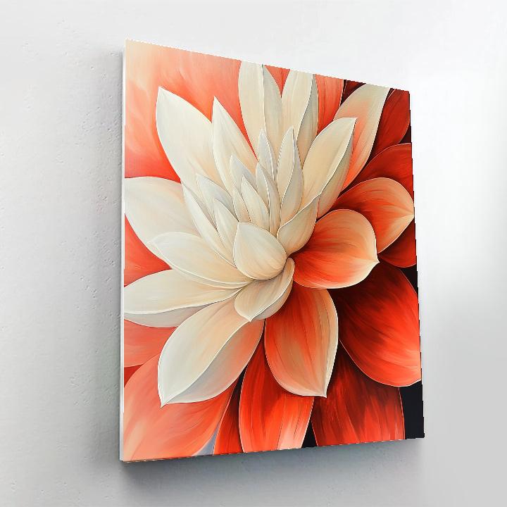 Georgia O’Keeffe Inspired Monumental Crimson Petal paint by color