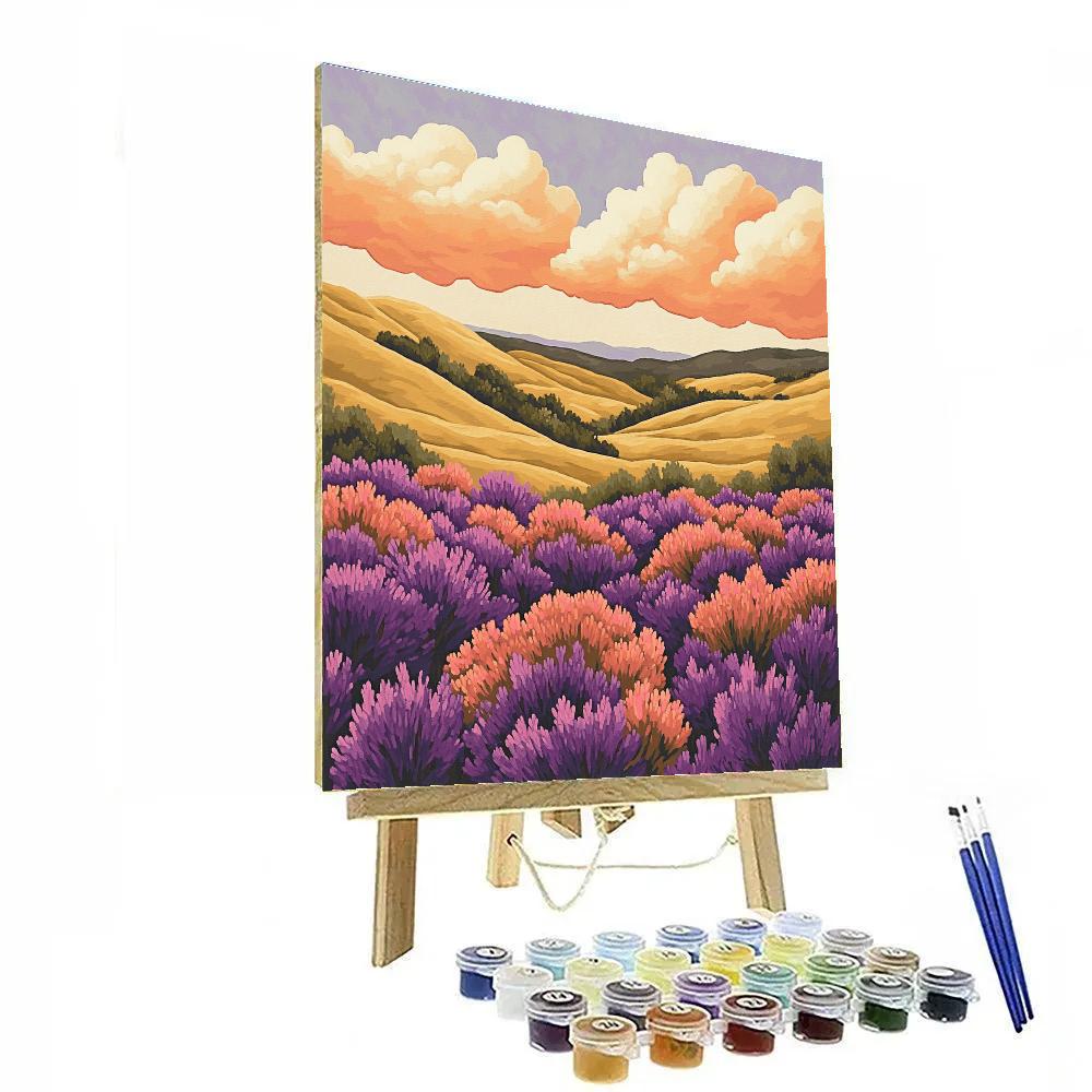 J. E. H. MacDonald Inspired Meadow Of Wildflower Rhapsody paint by number