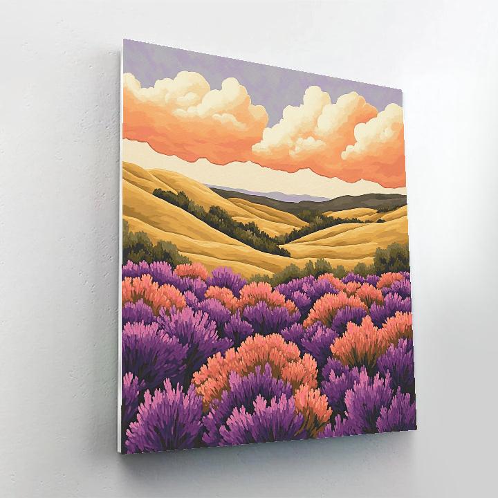 J. E. H. MacDonald Inspired Meadow Of Wildflower Rhapsody paint by number