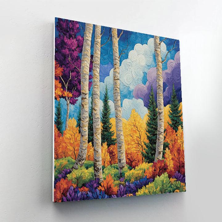 J E H MacDonald Inspired Autumnal Algoma Forest Rhythm paint by color