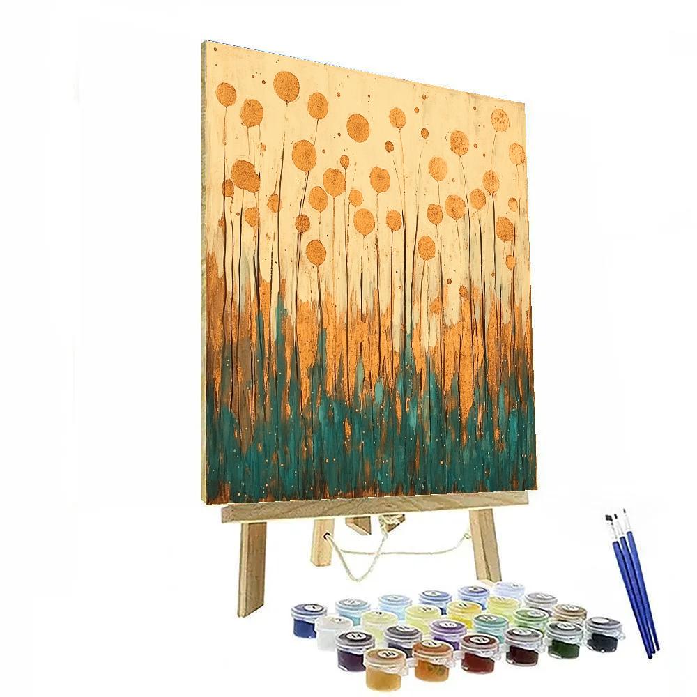 Jackson Pollock Inspired Autumnal Goldweb Energy Painting by numbers kit