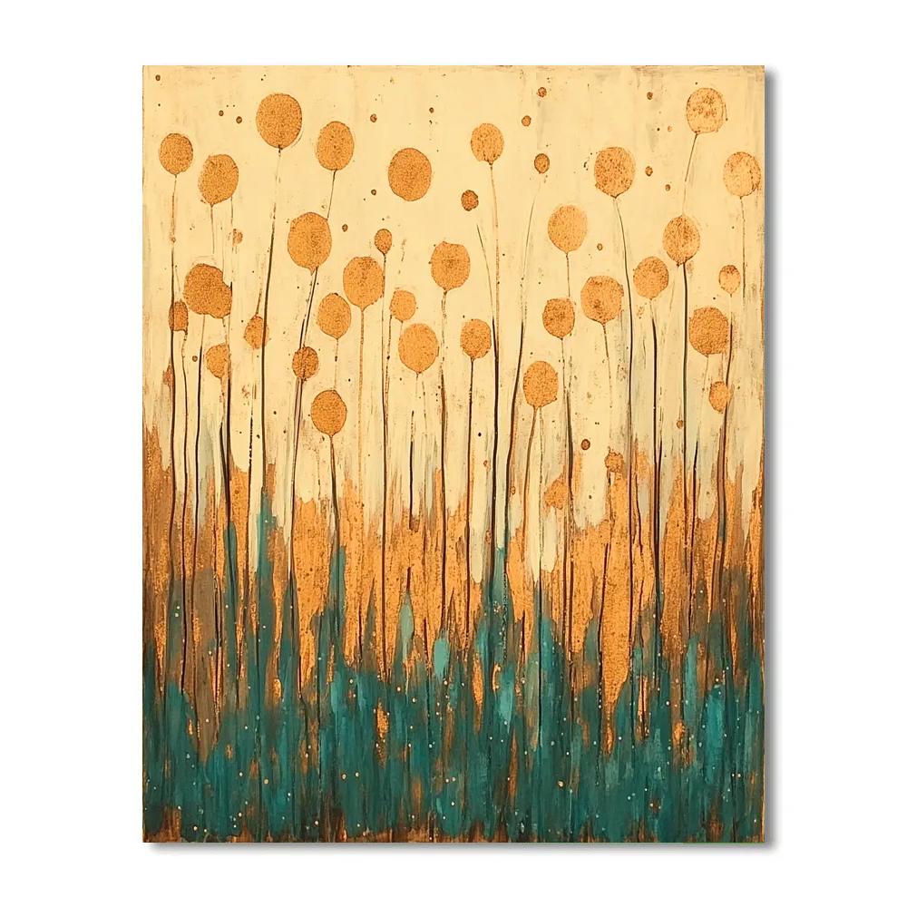 Jackson Pollock Inspired Autumnal Goldweb Energy Painting by numbers kit